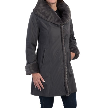 1 Madison Faux Fur Storm Coat (For Women)