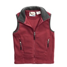 10,000 Feet Above Sea Level Fleece Vest - Mock Neck (For Youth Boys) in Crimson Red - Closeouts