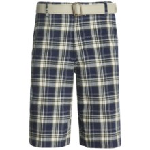 10,000 Feet Above Sea Level Plaid Shorts (For Men) in Navy/Tan/Green - Closeouts