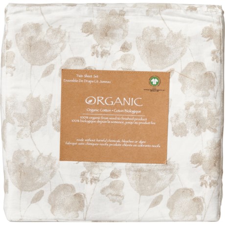 Organic 100% Organic Cotton Woodstock Water Sheet Set - Twin, Multicolored - MULTI ( )