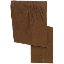 18-Wale Corduroy Comfort Waist Pants - Pleated (For Men) in Umber - 2nds