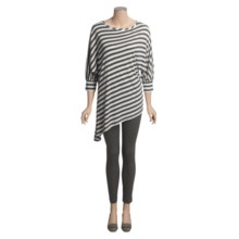 180s Stripe Tunic Shirt - 3/4 Sleeve (For Women) in Grey/Ivory - Closeouts