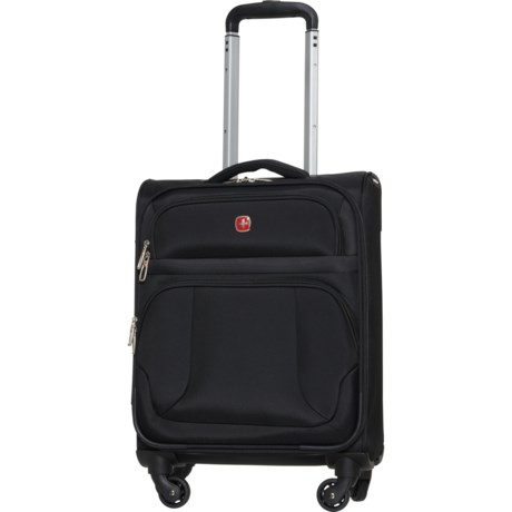 Swiss Gear 21? Round Trip II Spinner Carry-On Suitcase - Softside, Black - BLACK ( )