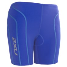 2XU Active Tri Shorts - UPF 50+ (For Women) in Bondi Blue/Coastal Blue - Closeouts