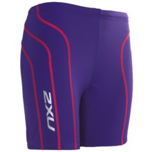 2XU Active Tri Shorts - UPF 50+ (For Women) in Deep Purple/Blister Pink - Closeouts
