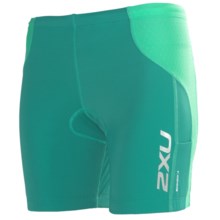 2XU Comp Tri Shorts (For Women) in Bright Emerald/Aquamarine - Closeouts