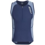 2XU Compression Tri Singlet Top - Zip Neck (For Men)