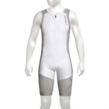 2XU Compression Tri Suit (For Men) in White/Grey - Closeouts