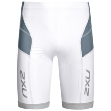 2XU Long Distance Tri Shorts (For Men) in White/Steel - Closeouts