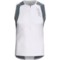 2XU Long Distance Tri Singlet Tank Top - Zip Neck (For Men) in White/Steel