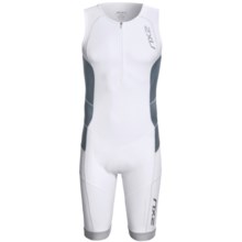 2XU Long Distance Tri Suit (For Men) in White/Steel - Closeouts