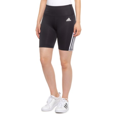 Adidas 3-Stripe Cycling Shorts (For Women) - BLACK/WHITE (XL )