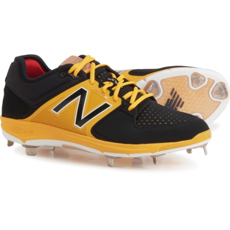 New Balance 3000 Baseball Shoes - Metal Cleats (For Men) - BLACK/YELLOW (15 )