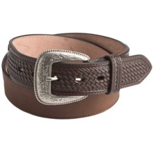 3D Leather Western Belt (For Men) in Tan - Closeouts