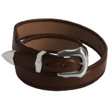 3D Western Leather Belt (For Men) in Brown - Closeouts