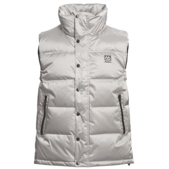 66º North Laugavegur Down Vest - 500 Fill Power (For Men) in Silver