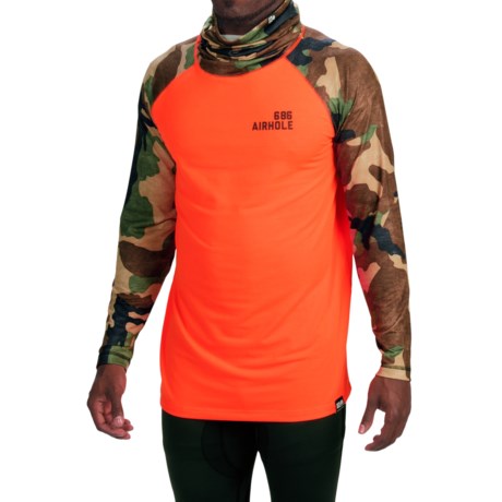 686 Airhole Thermal Airtube Base Layer Top UPF 30 Long Sleeve For Men