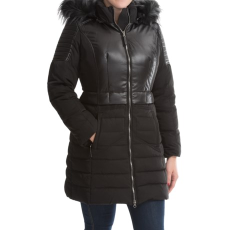 7 for All Mankind Down Puffer Coat Faux Fur Trim (For Women)