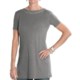 7 for All Mankind Embellished Neck Line Tunic Shirt - Open Back, Short Sleeve (For Women)