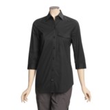 A Woman Stretch Cotton Tunic Shirt - 3/4 Sleeve (For Women)