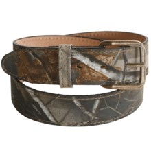AA&E Leathercraft Camo Belt - Cotton Twill (For Men) in Realtree Hardwoods Grey - Closeouts