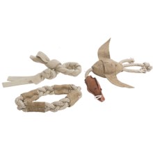 ABO Gear 3-Piece Dog Toy Set in Duck, Jc Ring, Braided Wool Rope - Closeouts