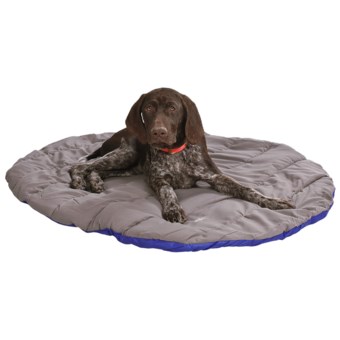 ABO Gear Travel Pet Bed - Round in Blue/Grey