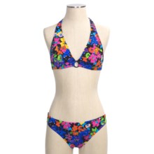 Abs Allen Schwartz Garden Party Bikini Swimsuit - 2-Piece, Halter, Hipster (For Women) in Multi - Closeouts