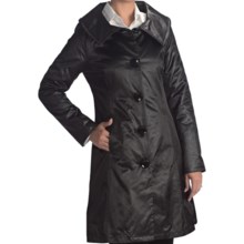 ABS Collection Peter Pan Collar Coat - Insulated (For Women) in Black - Closeouts