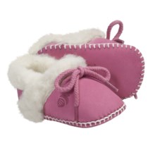 Acorn Baby Ewey Moc Slippers - Sheepskin-Wool (For Toddlers) in Bubble Gum - Closeouts