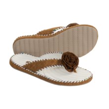 Acorn Calypso Slippers - Thongs (For Women) in Copper - Closeouts