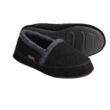 Acorn Cozy Moc Slippers - Boiled Wool (For Boys) in Black - Closeouts