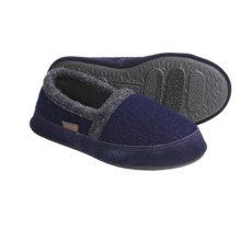 Acorn Cozy Moc Slippers - Boiled Wool (For Boys) in Navy - Closeouts