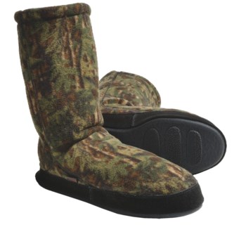 Acorn Fleece Slipper Socks (For Men) in Camo