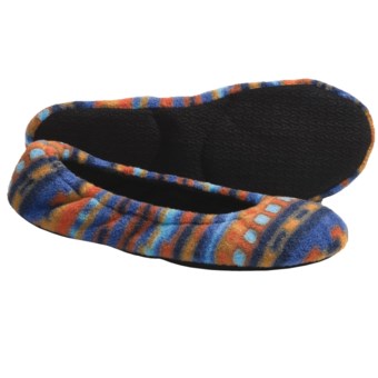 Acorn Fleece Travel Ballet Slippers (For Women) in Royal Metroscape
