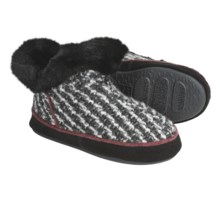 Acorn Giona Tweed Bootie Slippers - Wool, Microfleece Lining (For Women) in Smoke Tweed - Closeouts