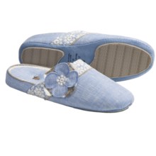 Acorn Grace Scuff Slippers (For Women) in Chambray Linen - Closeouts