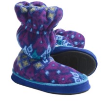 Acorn Roxie Boot Slippers - Fleece (For Girls) in Ikat Imperial - Closeouts