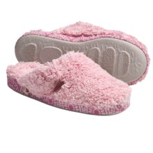 Acorn Shaggy Spa Mule II Slippers (For Women) in Petal Pink W/Carnation - Closeouts