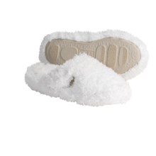 Acorn Shaggy Spa Scuff Slippers (For Women) in White - Closeouts