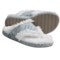Acorn Shaggy Spa Thong II Slippers (For Women) in Warm Blue W/ White