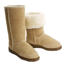 Acorn Sheepskin Aussie Boot - Tall (For Women) in Tan - Closeouts