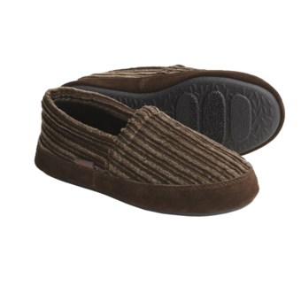 Acorn Tex Moc Slippers - Corduroy (For Boys) in Brindle