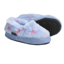 Acorn Tex Moc Slippers (For Girls) in Blue Stars - Closeouts