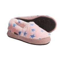 Acorn Tex Moc Slippers (For Girls) in Pink Stars - Closeouts