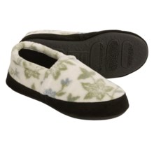 Acorn Textured Moc Slippers - Fleece (For Women) in Natural Multi - Closeouts