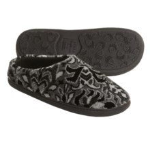 Acorn Velvet Mule Slippers - Slip-Ons (For Women) in Grey Tapestry - Closeouts