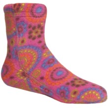 Acorn Versa Fit Fleece Socks - Crew (For Kids) in Pink Dots - Closeouts