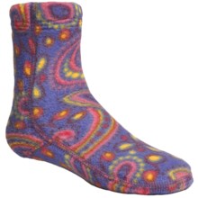 Acorn Versa Fit Fleece Socks - Crew (For Kids) in Rainbow Paisley - Closeouts