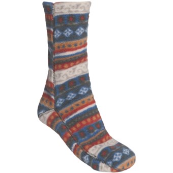 Acorn Versa Socks - Fleece (For Women) in Natural Carousel